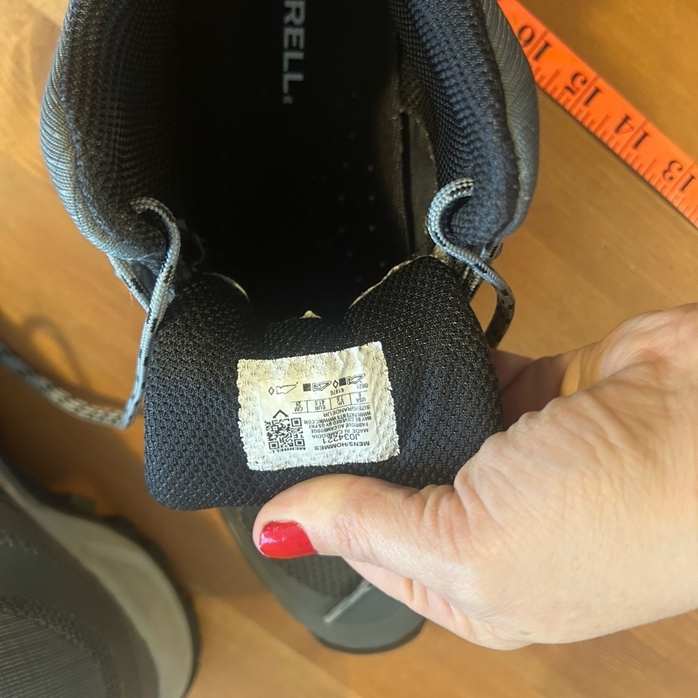Merrell Gore-Tex Invisible Fit Men's Black and Gray Athletic Shoes 9 - Picture 5 of 11
